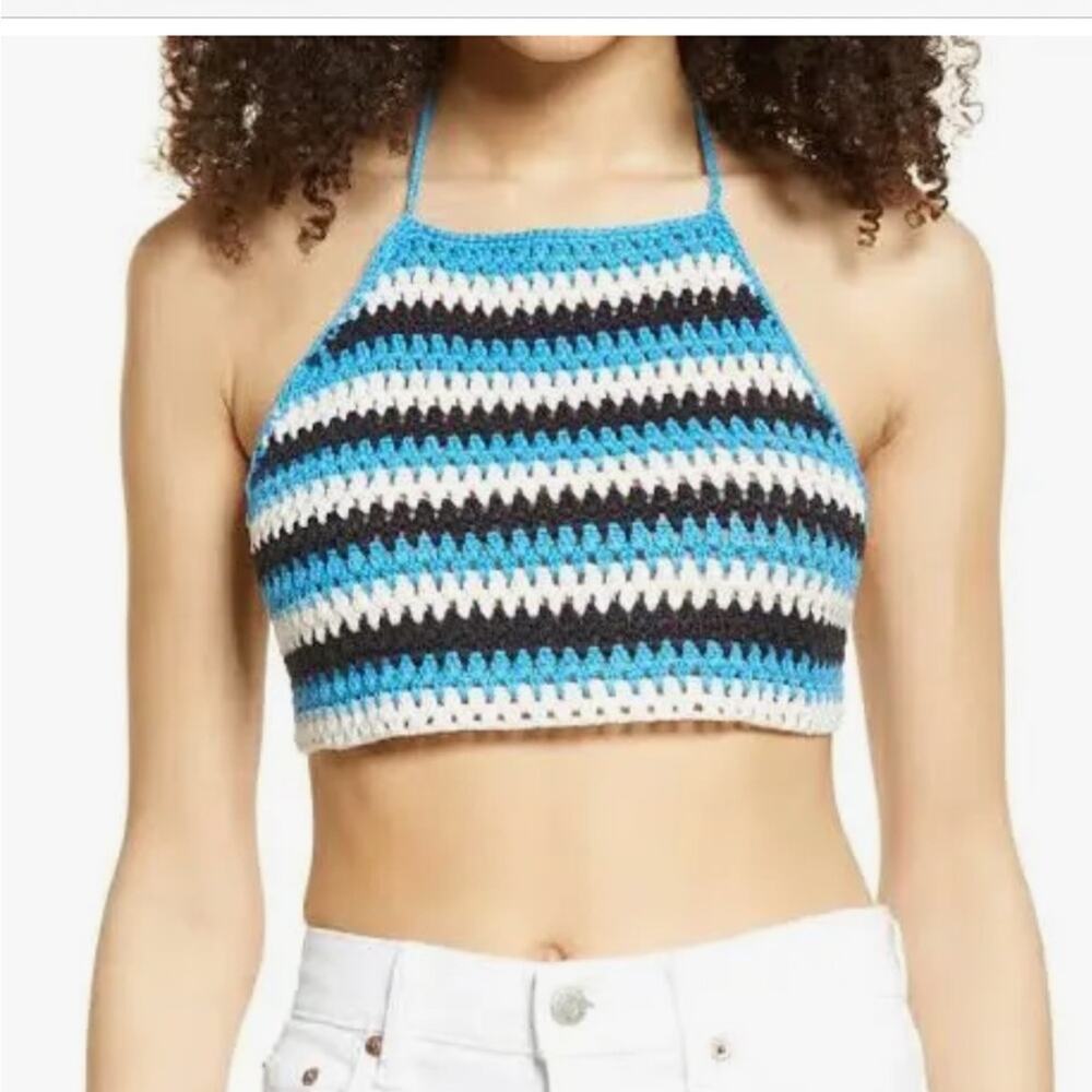 BP Crochet Halter Crop Top